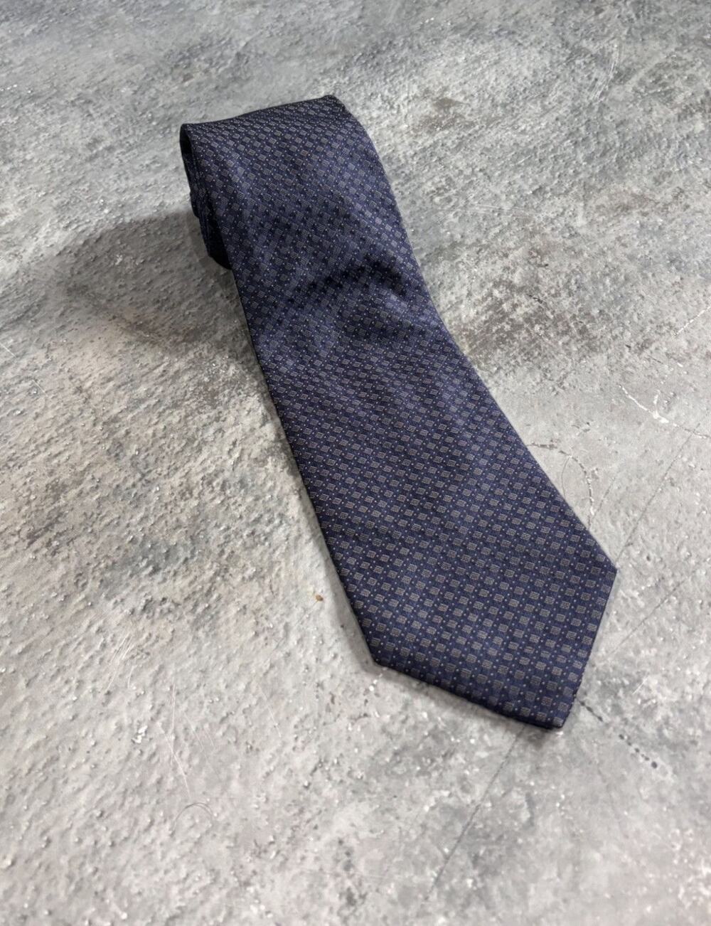 Vintage Dior Homme Blue & Grey Silk Tie. Hedi Slimane Era.